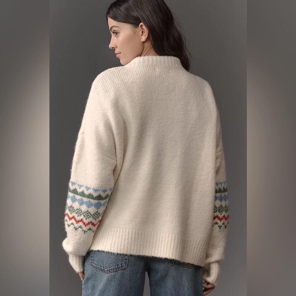 FRNCH Fairisle Cardigan Sweater - Picture 2 of 7
